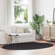 vidaXL Matta "HUARTE" Svart 160x230 cm Oval