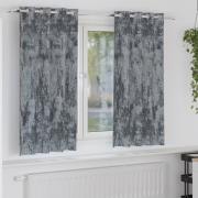 vidaXL Ögla Gardiner Silvrig Grå Polyester 140 x 175 cm