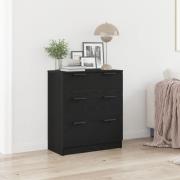 vidaXL Sideboard svart ek 60x30x70 cm konstruerat trä