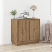 vidaXL Sideboard artisan ek 80x34x75 cm konstruerat trä