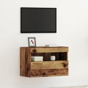vidaXL TV-väggskåp med LED-lampor återvunnet trä 60x30x40 cm