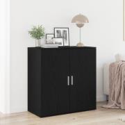 vidaXL Sideboard svart ek 79x38x80 cm konstruerat trä