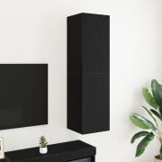 vidaXL TV-bänk svart ek 30,5x30x110 cm konstruerat trä