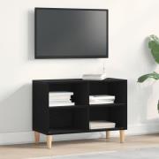 vidaXL Svart ek TV-skåp - 69.5x30x50 cm, Tillverkad av konstruerat trä
