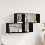 vidaXL Svart Ek Väggskåp 76x15x53 cm Tillverkat av Konstruerat Trä