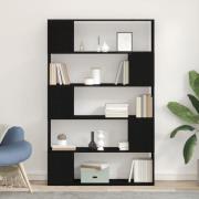 vidaXL Bokhylla Svart Ek 100x24x155 cm Trä