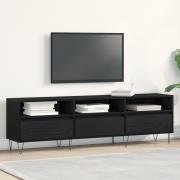 vidaXL TV-bänk svart ek 150x30x44,5 cm konstruerat trä