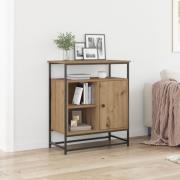 vidaXL Sideboard artisan ek 69x35x80 cm konstruerat trä och stål
