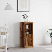 vidaXL Sideboard med LED-lampor återvunnet trä 41x37x100 cm