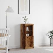 vidaXL Sideboard med LED-lampor återvunnet trä 41x37x100 cm