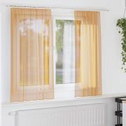 vidaXL Voile gardiner med stångfickor 2 st orange