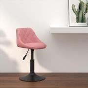 vidaXL Barstol Rosa 46x44x(62,5-77,5) cm Sammet