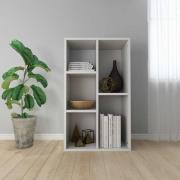 vidaXL Bokhylla/skänk vit 50x25x80 cm konstruerat trä