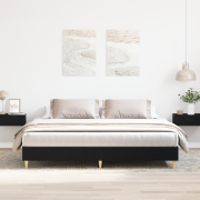 vidaXL Sängram Svart Ek 200x200 cm Bearbetat Trä