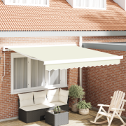 vidaXL Gräddfärgad Manuell Utfällbar Markis 300x250 cm