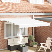vidaXL Manuel Utdragbar Markis Vit 300x250 cm