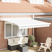 vidaXL Automatisk Utdragbar Markis Vit 300x250 cm