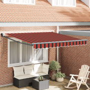 vidaXL Automatisk Utdragbar Markis Orange och Brun 350x250 cm