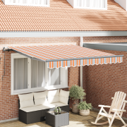 vidaXL Manuell Utdragbar Markis Randig 350x250 cm