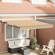 vidaXL automatisk hopfällbar markis randig i flera färger 350x250 cm
