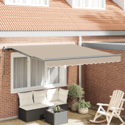 vidaXL Manuell Utdragbar Markis Beige 350x250 cm