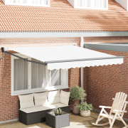 vidaXL Automatisk Utdragbar Markis Vit 350x250 cm