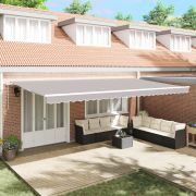 vidaXL Automatisk Hopfällbar Markis Ljusgrå 600x350 cm