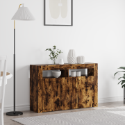 vidaXL Skåp Rökt Ek Konstruerat Trä 116 x 30 x 75 cm Rökt Ek Skåp