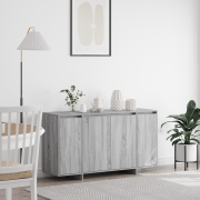 vidaXL Grått Sideboard Grå sonoma Konstruerat trä 135 x 41 x 75 cm