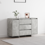 vidaXL Sidobord Betonggrå 120x41x75 cm Konstruerat trä