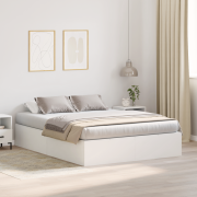 vidaXL Sängram med förvaring vit 135x190 cm