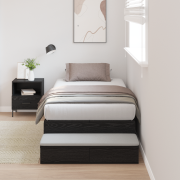 vidaXL Förvaringssängram Svart Ek 75x190 cm