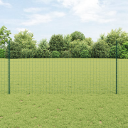 vidaXL Trädgårdsstaketset Set om 2 Grön Polyeten 25 x 1.2 m Hållbart