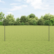 vidaXL Euro Stängsel med 10 U-poster Grå 1,4x10 m Stål