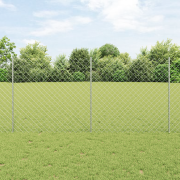 vidaXL Kedjeförbindelse Staket med 44 U-ankar Silver 1.2m x 25m Stål