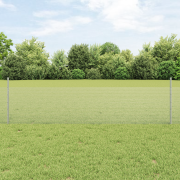 vidaXL Trädgårdsfence Set 2 St Galvaniserad Stål 10 x 0,5 m Tuff