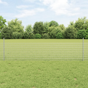 vidaXL Hönsnätstängselset Set om 2 Galvaniserad stål 25 x 0.5 m Hållba...