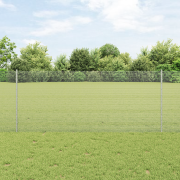 vidaXL svetsade tråd staket med 44 U-poster Silver 1x50 m Stål