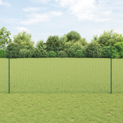 vidaXL Vävda Trådgärd med 22 U-poster Grön 1.4x50 m Stål
