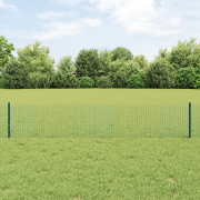 vidaXL Svetsat Värdefence med 44 U-poster Grön 0.4x100 m Stål