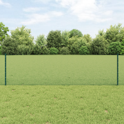 vidaXL Svetsat trådgärde med 44 U-poster Grön 0.6x100 m Stål
