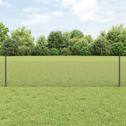 vidaXL svetsade trådgärd med 44 U-poster Grå 0.5x100 m Stål