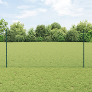 vidaXL Staketstolpar 5 st U-Kanal Grön 120 cm Stål