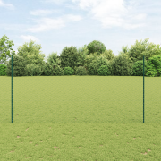 vidaXL Stängselstolpar 5 st U-Kanal Grön 150 cm Stål