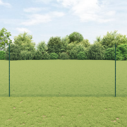 vidaXL Stängselstolpar 11 st U-Kanal Grön 160 cm Stål