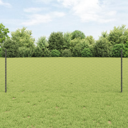 vidaXL Stängselstolpar 5 st U-kanal Grå 80 cm Stål