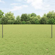 vidaXL Hexagonalt Trädgårdsstängselset Set med 2 Grå Stål 25 x 0.5m