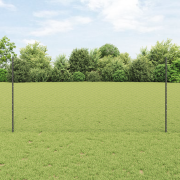 vidaXL Stängselstolpar 22 st U-kanal Grå 120 cm Stål