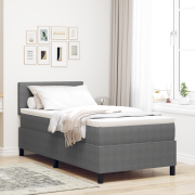 vidaXL Sängbotten med madrass Ljusgrå 80x200 cm Corduroytyg