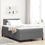 vidaXL Boxspring-säng med madrass & LED Ljusgrå liten dubbelsäng kordt...